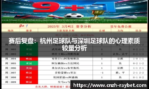 赛后复盘：杭州足球队与深圳足球队的心理素质较量分析
